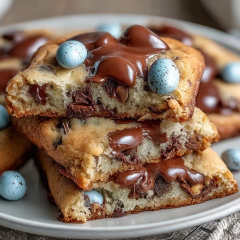 1. Cadbury Mini Egg Easter Chocolate Chip Cookies with colorful candy eggs and melty chocolate chips in every bite.  
