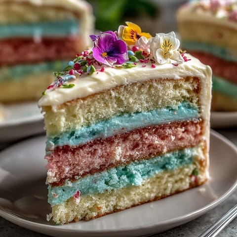 Pastel Ombre Spring Cake Floral