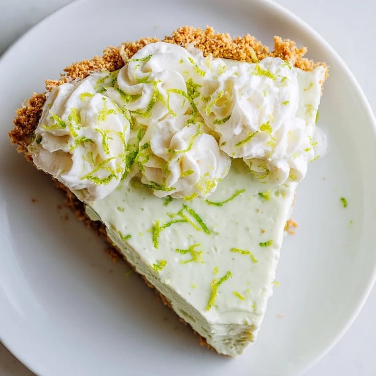 Imagine this tempting slice of Key Lime Pie: a perfect summer dessert, ready to serve.