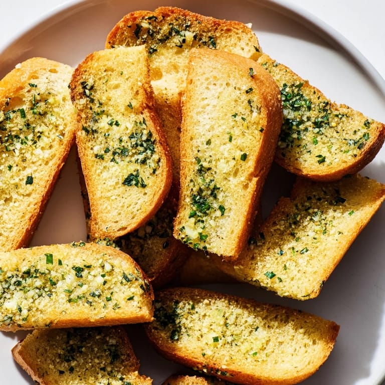 Warm and golden, this easy-to-make Garlic Bread is the perfect Italian appetizer for sharing.