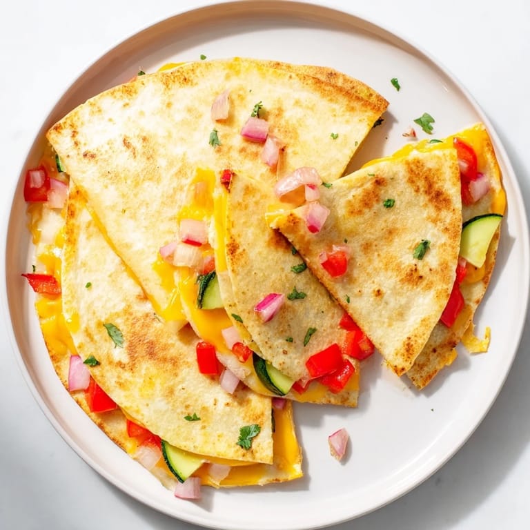 Perfectly folded and toasted quesadillas with a savory cheese pull, served with fresh salsa.