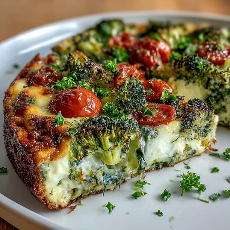 This colorful egg dish is served warm, topped with melted cheddar cheese.