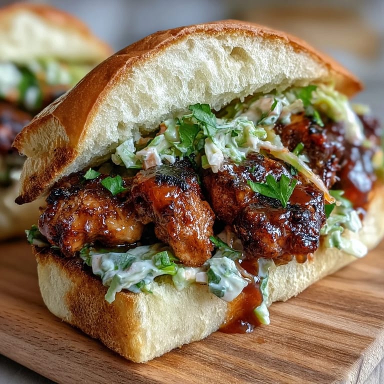 Savory BBQ chicken and crunchy coleslaw sliders, ideal for backyard gatherings and Independence Day celebrations.