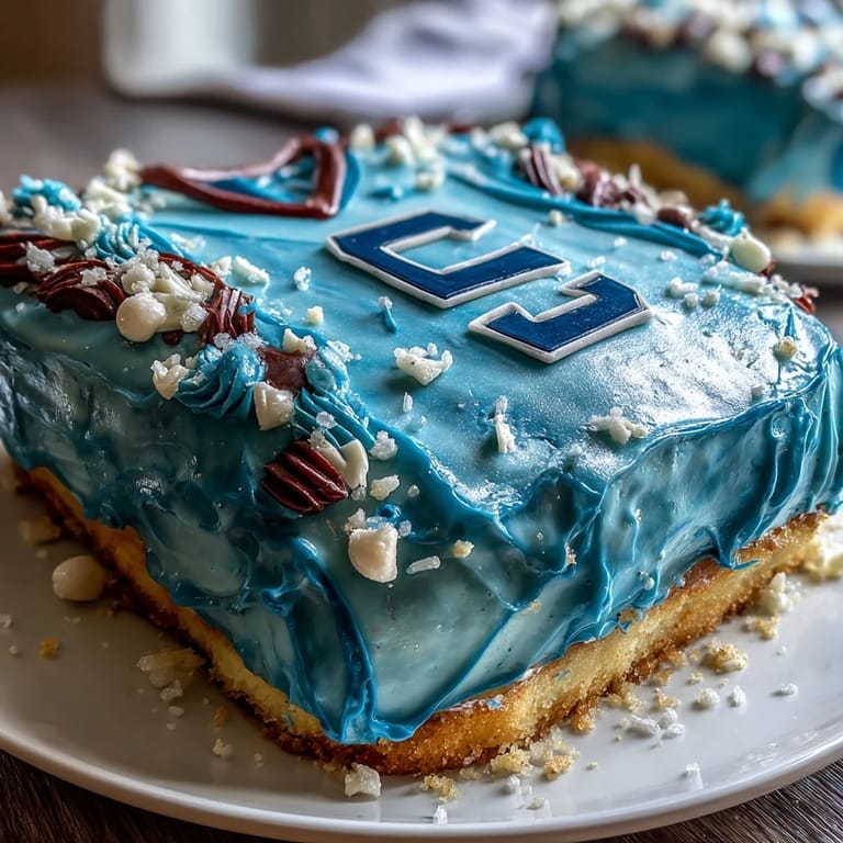Celebrate graduation with this eye-catching Sports Jersey Cake, complete with fondant accents, a smooth buttercream finish, and custom jersey design for the big day.
