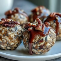 Nut-free energy balls with oats and honey, rolled into bite-sized treats, perfect for healthy snacking on the go.